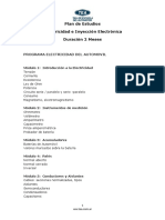 Plan de Estudios Electricidad e Inyeccion (2 Meses)