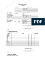 Client's Profile Form Blank 2016