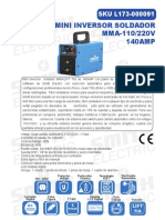 Mini Inversor Soldador MMA-110/220V 140AMP: SKU L173-000091