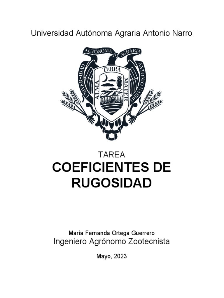 Oeficientes de Rugosidad | PDF | Hormigón