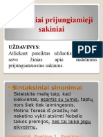 Lithuanian Language Passive Sentences and Sintax Synonnyms