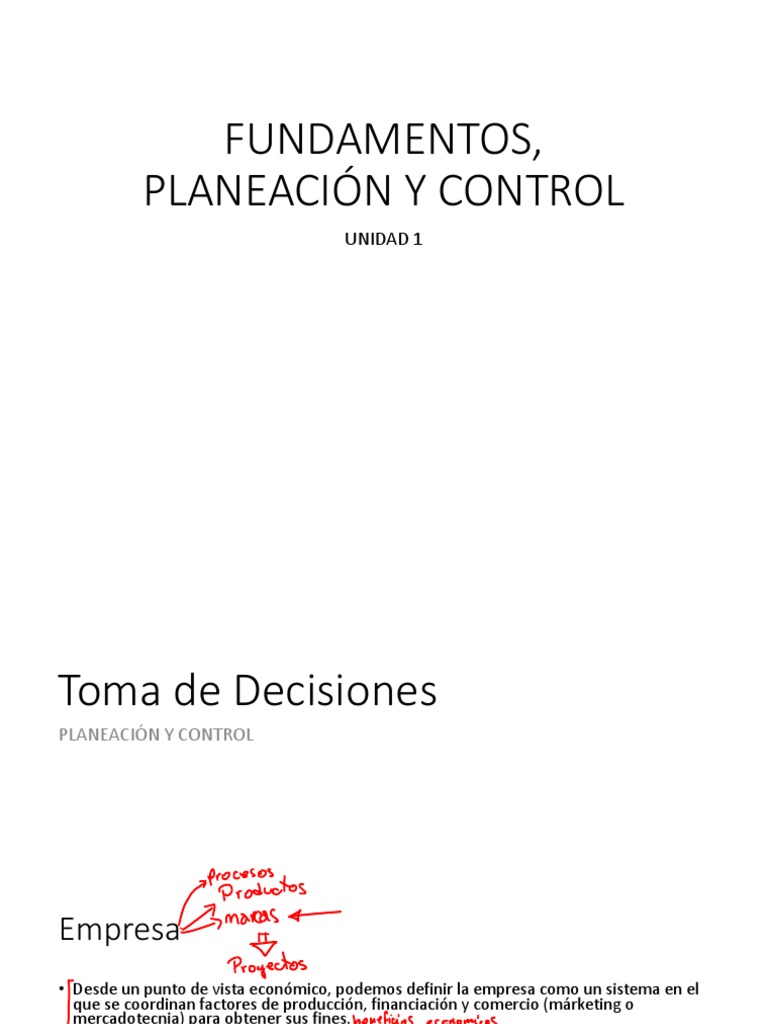 Planeación y Control Empresarial | PDF | Planificación | Toma de decisiones