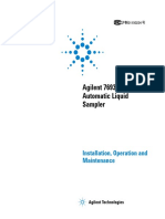 Agilent 7693A Automatic Liquid Sampler: Installation, Operation and Maintenance