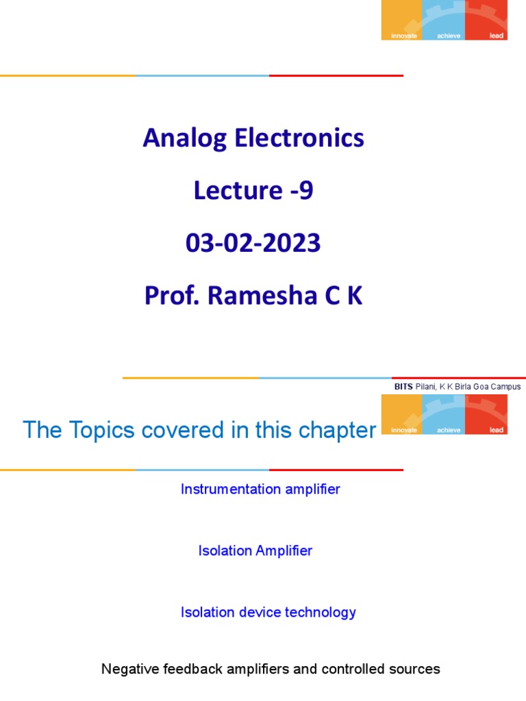 Analog Electronics: Amplifiers Overview | PDF | Amplifier | Computer ...