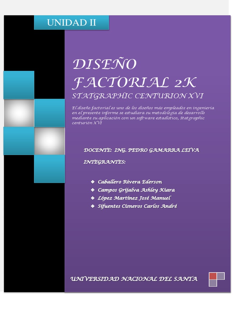 Diseno Factorial 2k Final | PDF | Diseño de experimentos | Experimentar