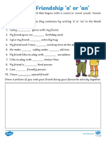 A or An Worksheet and Memo