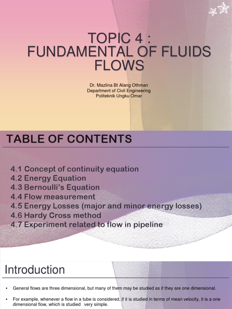 Fluid Flow Principles and Equations | PDF | Fluid Dynamics | Reynolds ...