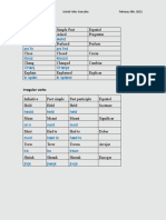 Regular and Irregular Verbs