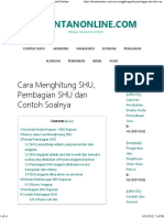 Cara Menghitung SHU, Pembagian SHU Dan Contoh Soalnya