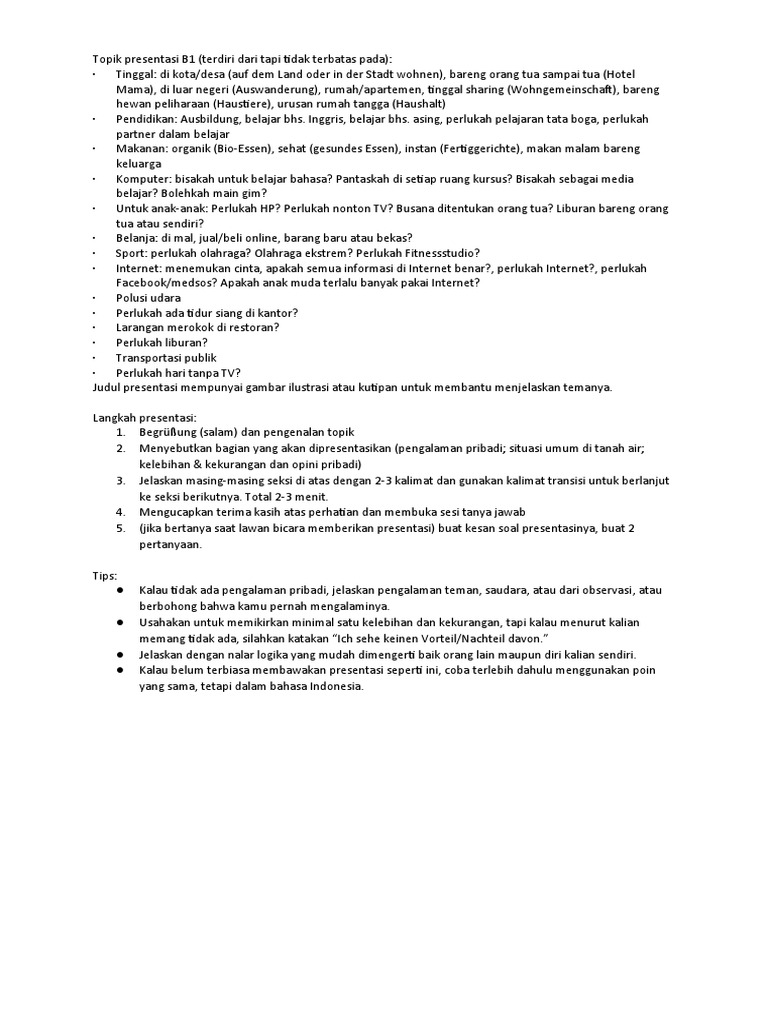 B1 Sprechen Teil 2 Dan 3 Pdf