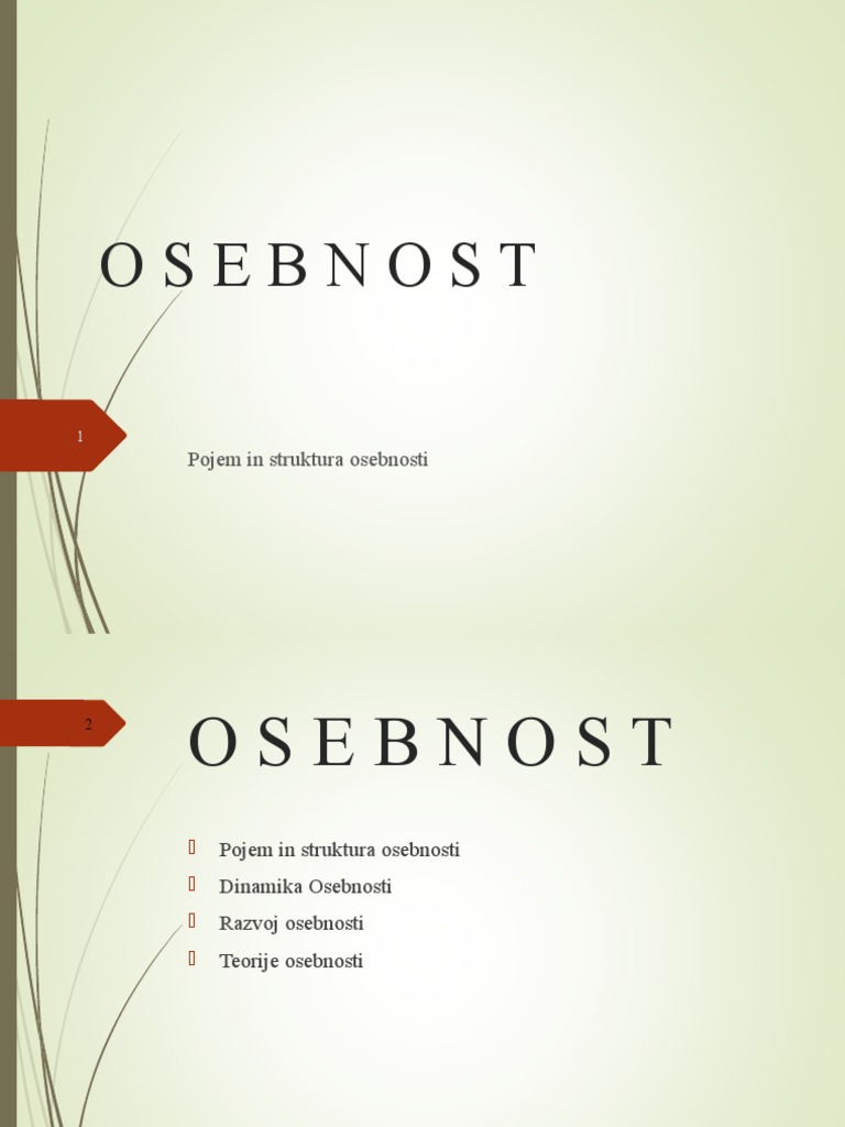 1 Uvod V Osebnost | PDF