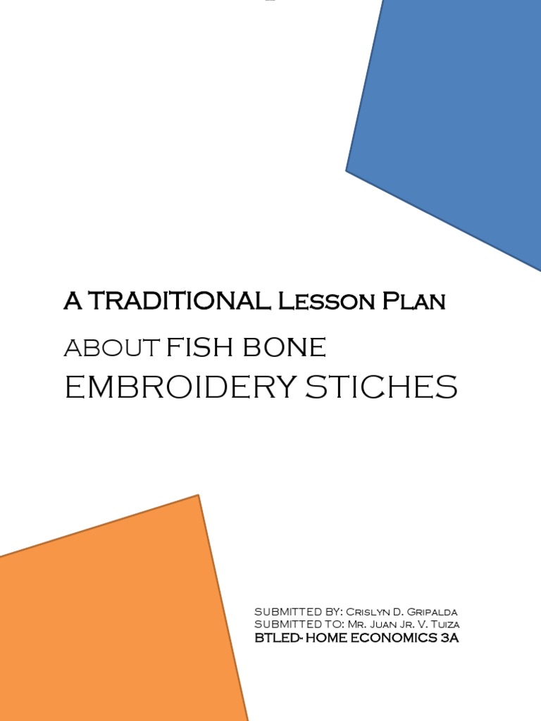 Example Of Traditional Lesson Plan