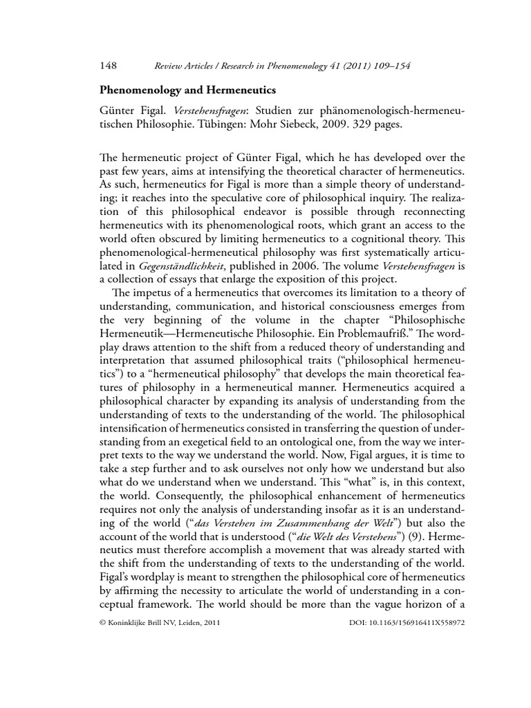 Phenomenology and hermeneutics pdf immanuel kant hermeneutics