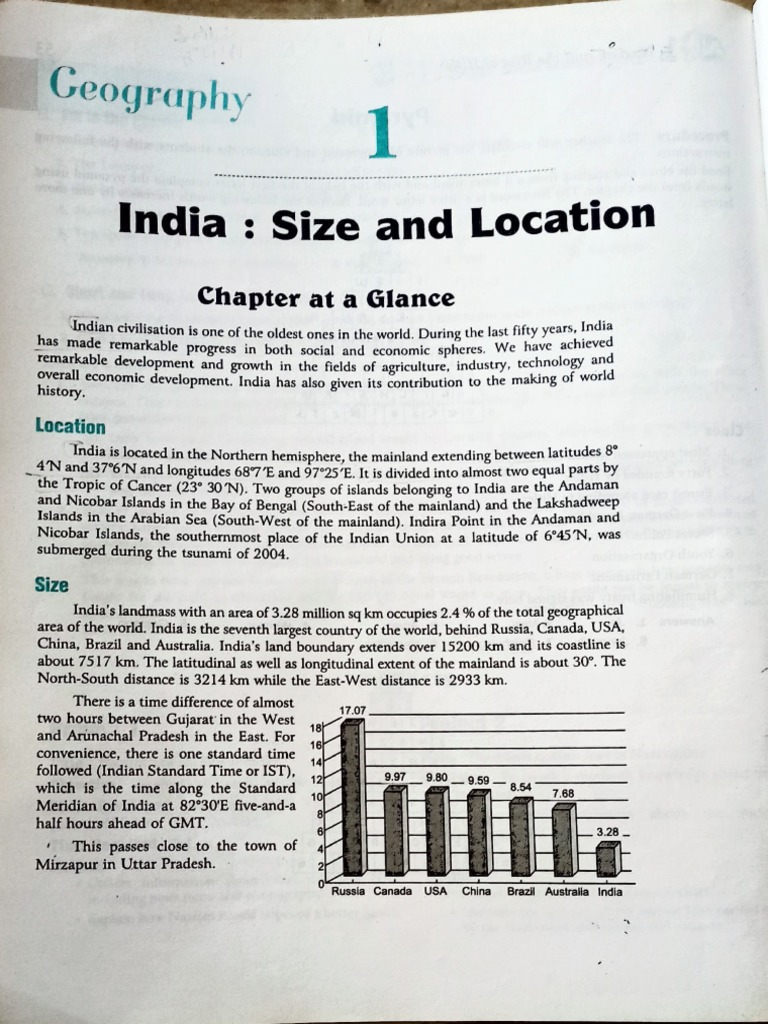 India: Geographic Size and Location | PDF | Longitude | Cartography