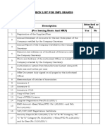 TSBCL Check List For IMFL