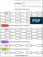Singular and Plural Nouns Exercises PDF