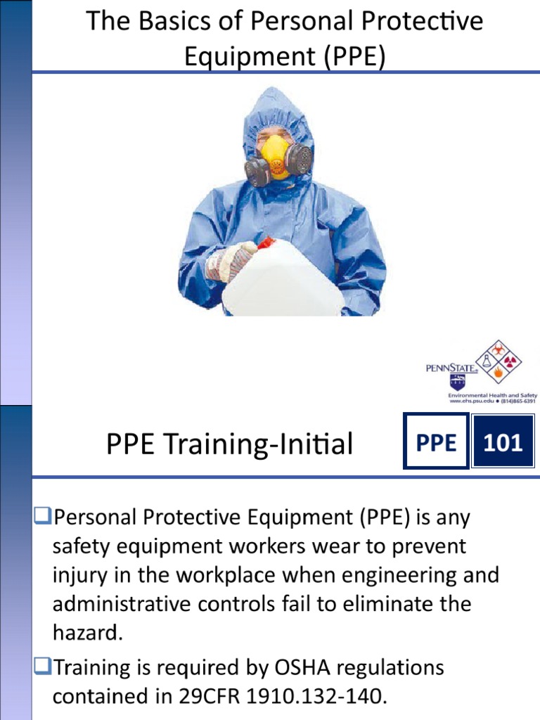 Basics of Ppe PDF Personal Protective Equipment Occupational
