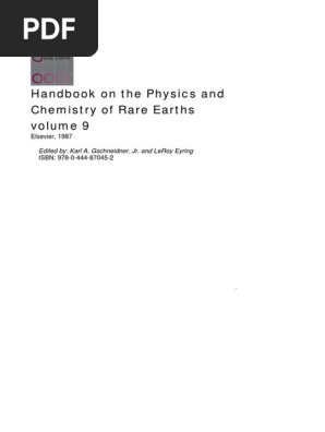 Handbook On The Physics and Chemistry of Rare Earths, Volume