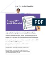 Typical Vat Audit Checklist