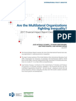Are The Multilateral Organizations Fighting Inequality?: 2017 Financial Impact Report Executive Summary