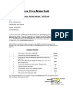 Mana Ooru-Mana Badi: Payment Authorization Certificate