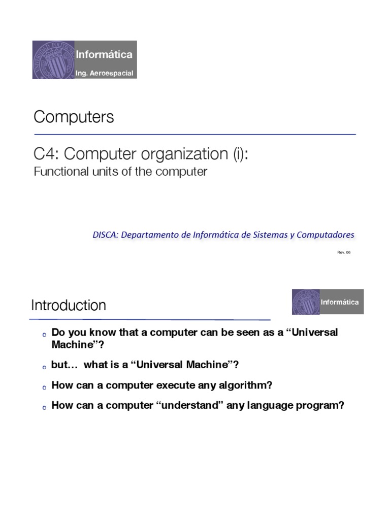 Computer Organization and Architecture Overview | PDF