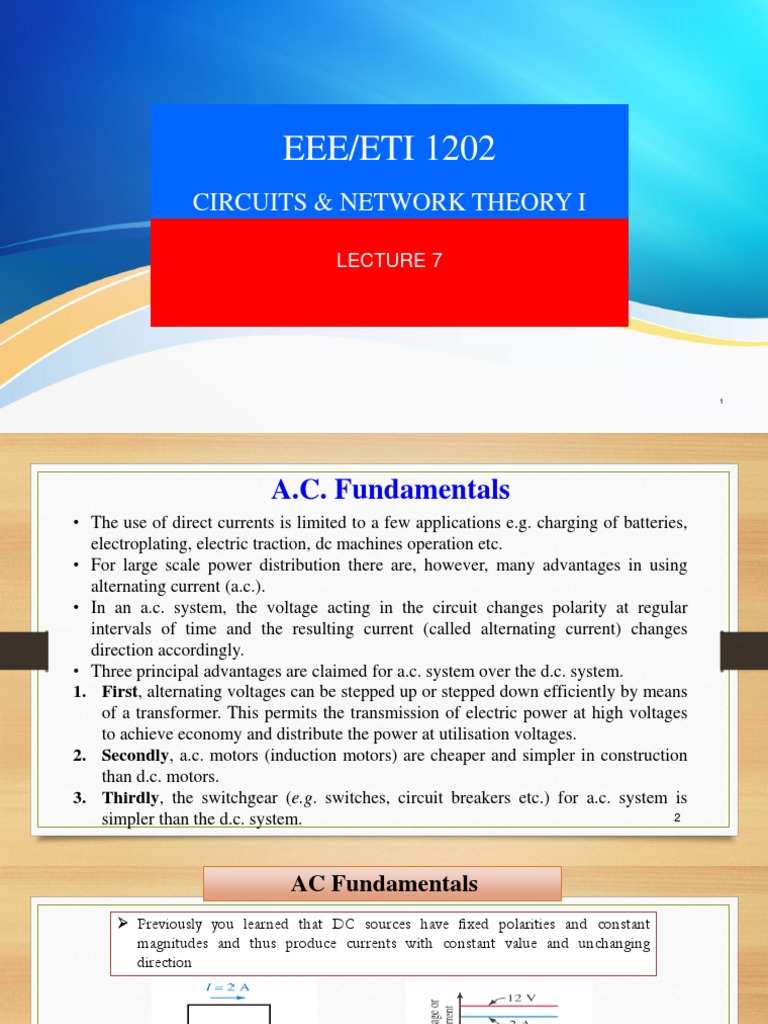 Lecture 7-AC Fundamentals | PDF