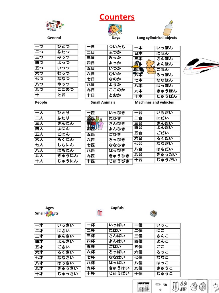 Japanese counting pdf