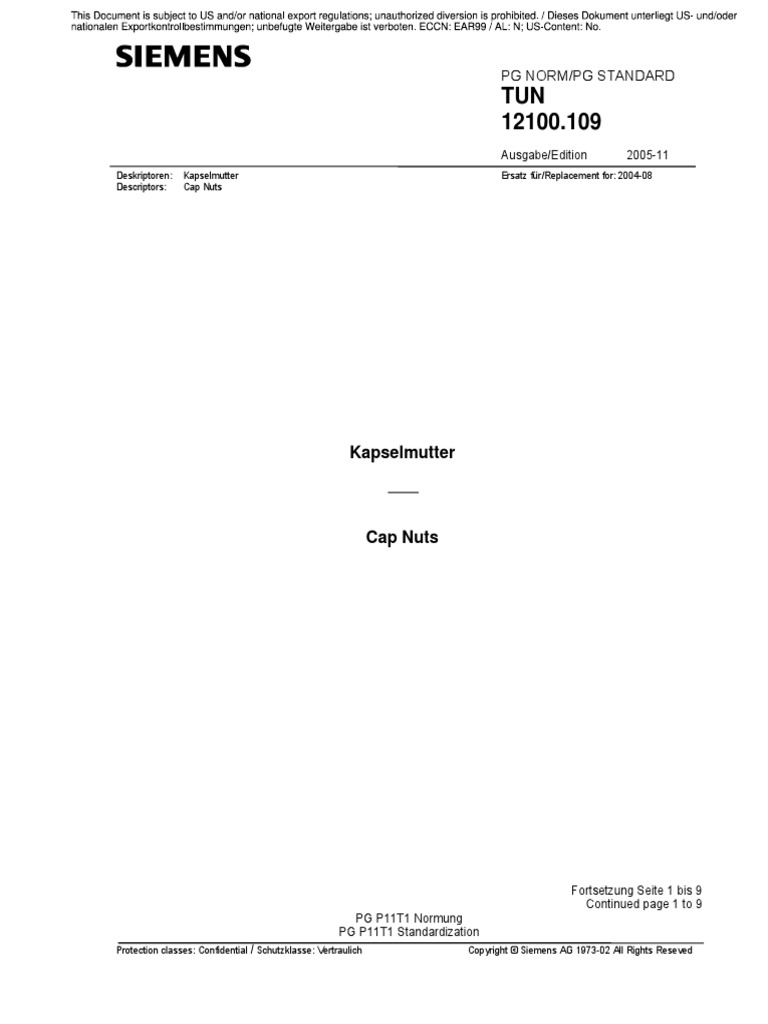 Kapselmutter: Ausgabe/Edition 2005-11 | PDF | Metalworking | Mechanical ...