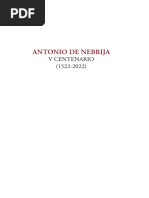 Antonio de Nebrija V Centenario 1522 2022  PDF 