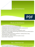 Abuse of Dominance Lecture 5