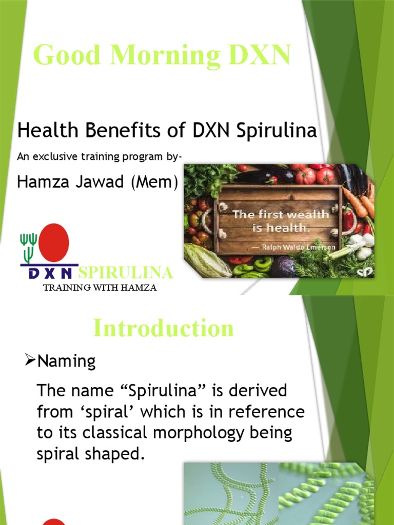 DXN Spirulina Presentation PDF Cholesterol Low Density Lipoprotein