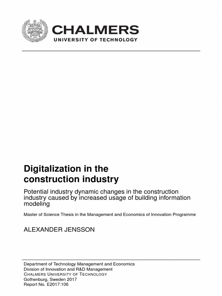Digitalization in The Construction Industry | PDF