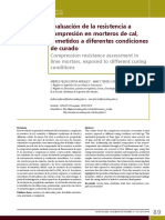 Inveseci Evaluacin de La Resistencia A Compresin en Morteros de Cal Sometidos A Diferentes Condiciones de Curado