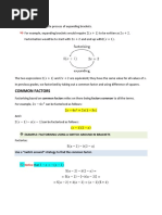 FACTORISATION