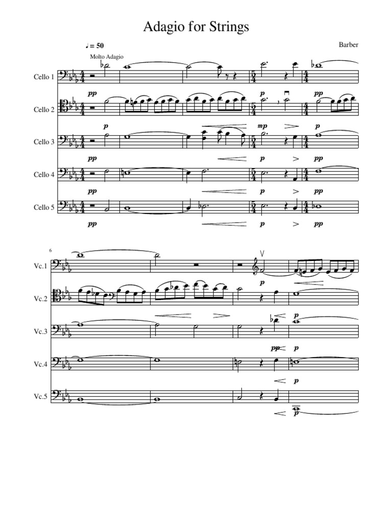 Barber Adagio For Strings Score | PDF