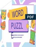 Blue Purple Retro Illustration Word Puzzle Game Presentation