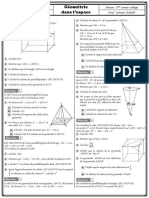 Serie 7 - Geometrie Dans L'espace