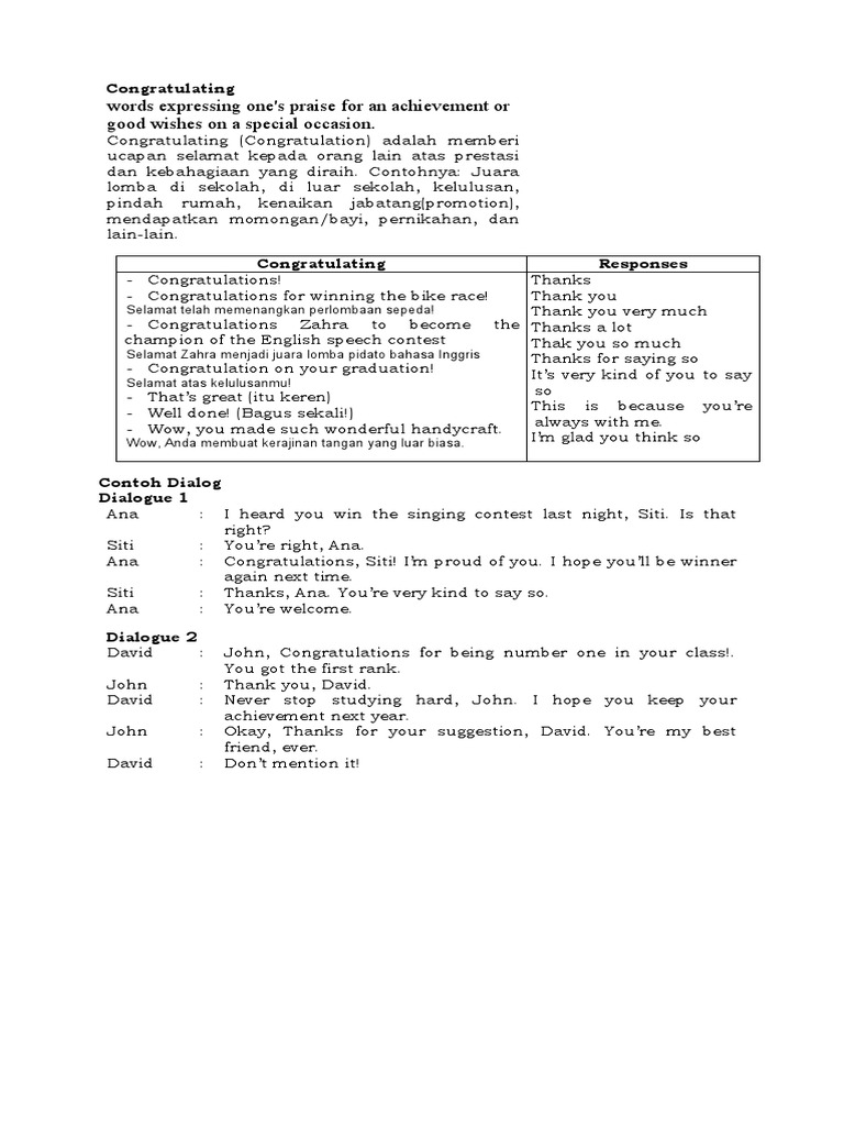 Congratulating | PDF | Career & Growth | Language Arts & Discipline