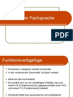 Merkmale Fachsprache Funktionsverbgefüge