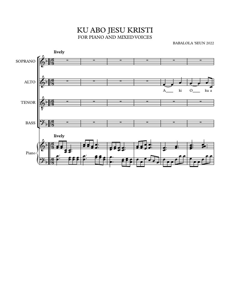 KU ABO OMO BABA YES - Full Score | PDF