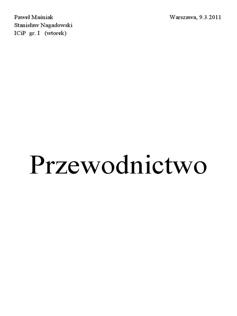 Przewodnictwo Cześć I PDF