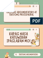 Tekstong Argumentatibo at Prosidyural
