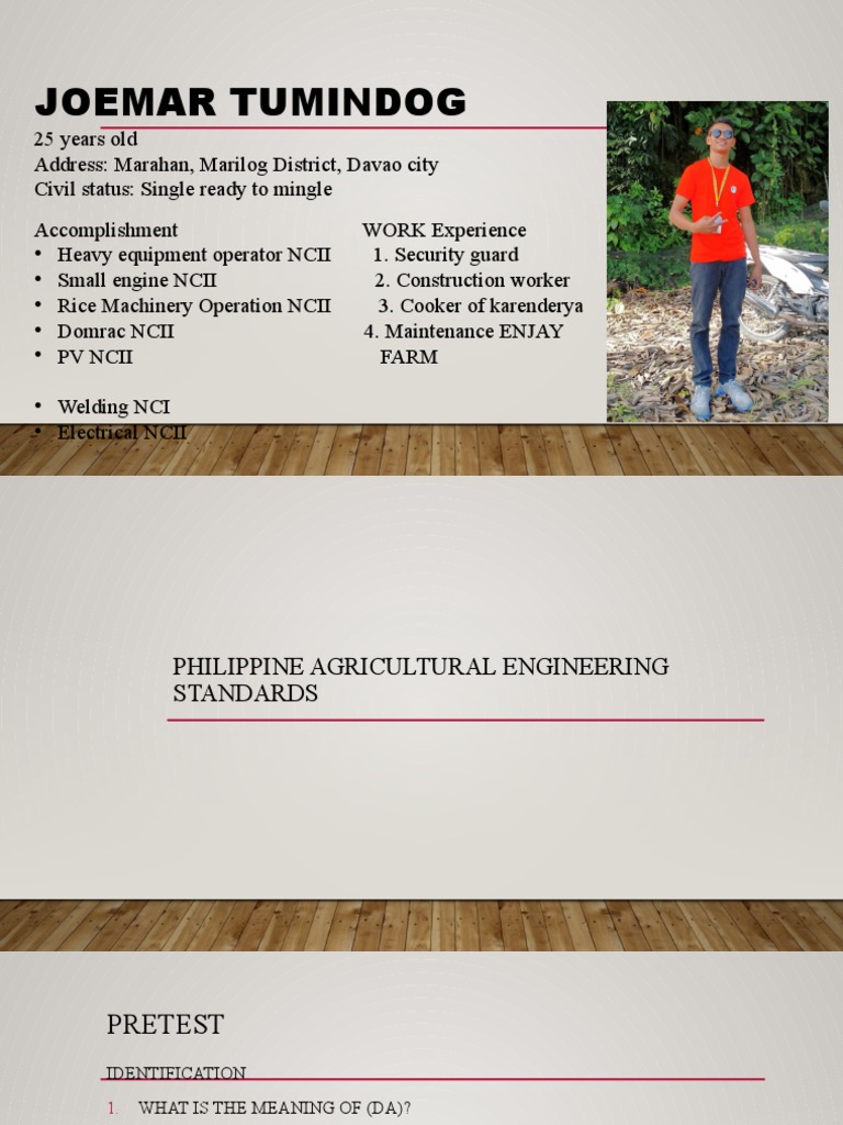 Philippine Agricultural Engineering Standards PDF Tractor Belt