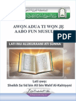 AWỌN ADUA TI WỌN JẸ AABO FUN MUSULUMI LATI INU AL-QUR'AANI ATI SUNNA