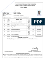 Degree Examination November 2022 - HallTicket