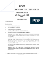 Pdfcoffee.com Fitzee Test Papers and Solnpdf PDF Free