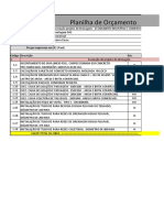 Planilha de Orçamento - Passeio e Meio Fio