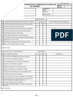 Formato de Inspeccion y Observacion de Conductas en Terreno