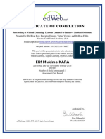 Certificate Succeeding at Virtual Learning